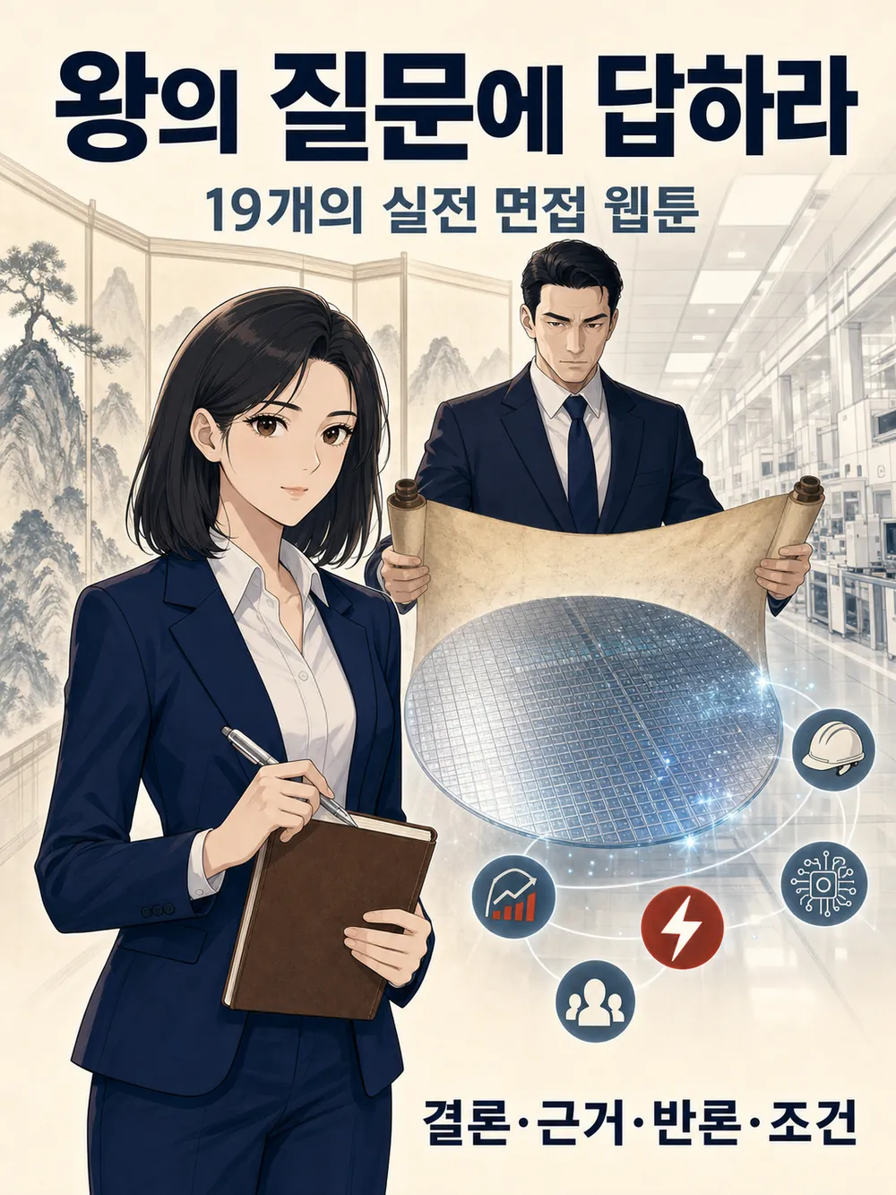 왕의 질문에 답하라 웹툰 표지