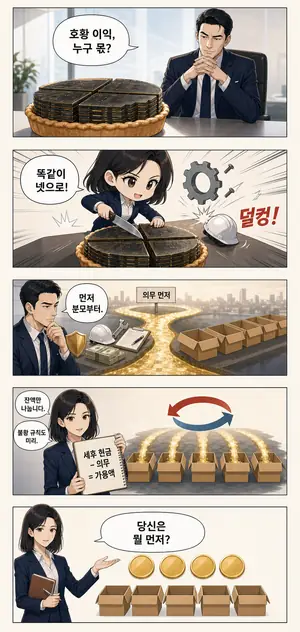 호황의 파이는 누구 것?